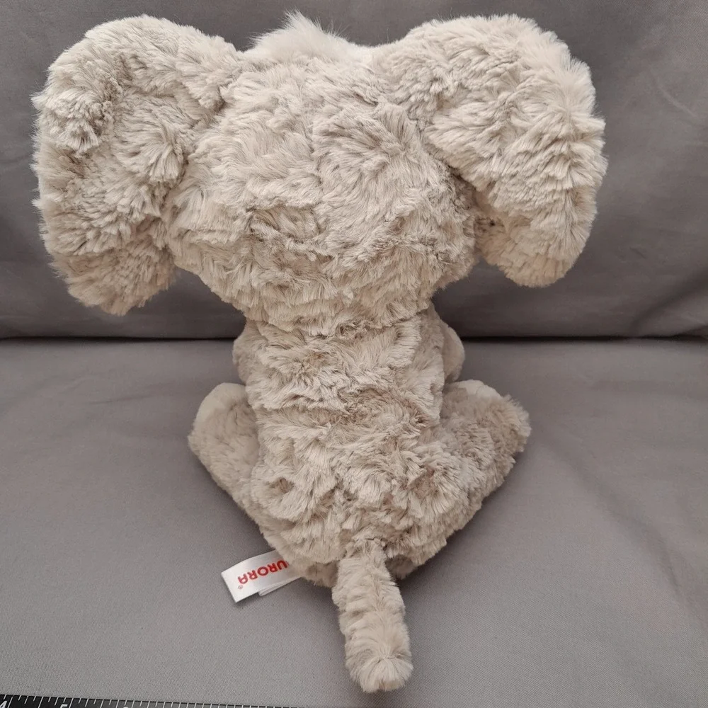 Aurora Elephant Plush Nuts 4 U Gray Stuffed Animal Holding Peanut 8